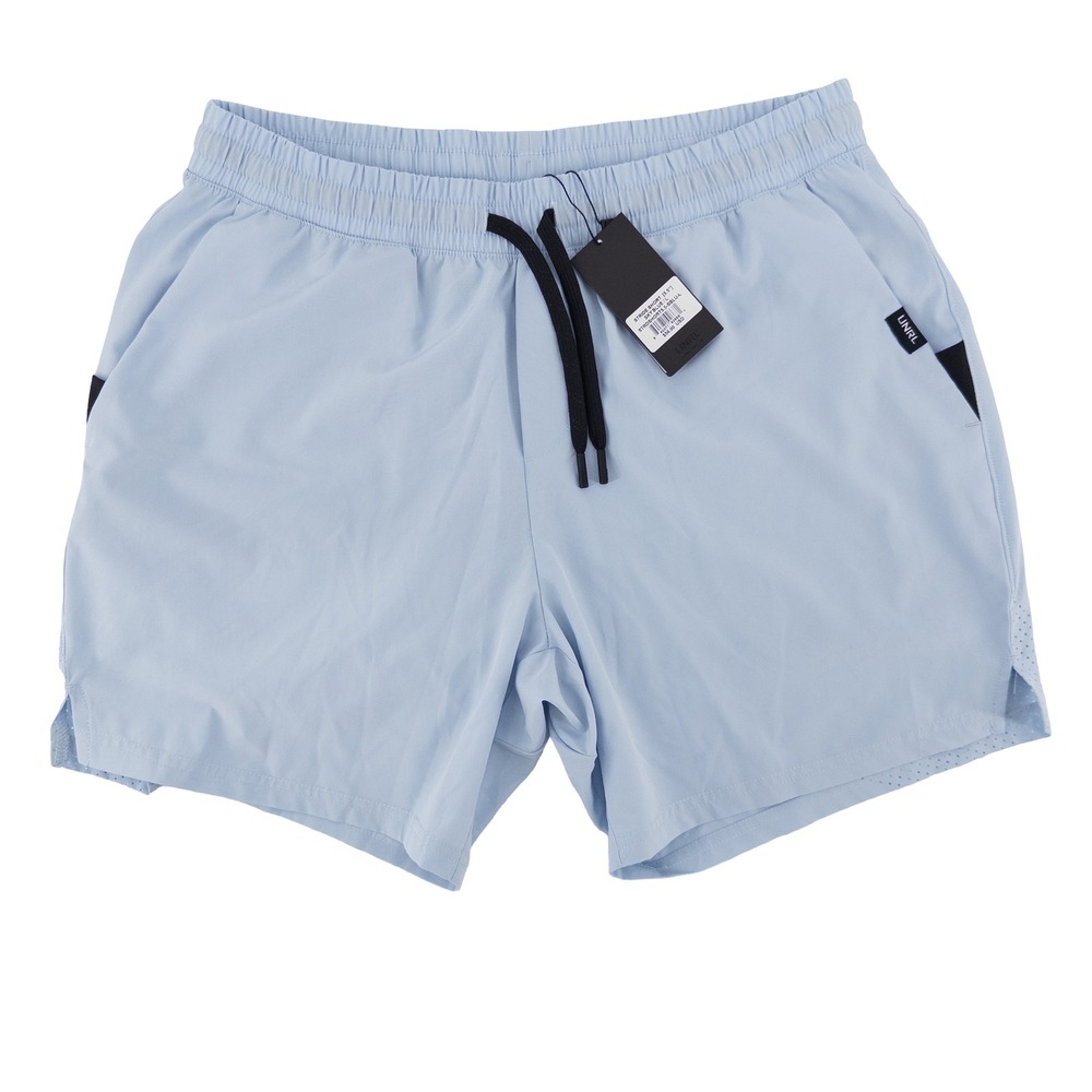 NEW UNRL Mens Large Stride Short Sky Blue 5.5" Inseam Athletic Training Gym NWT